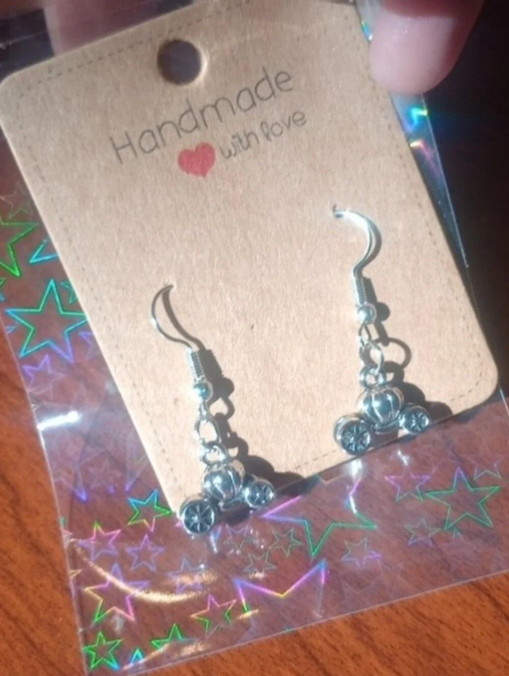 $8 Each Or Bundle 5/$20 Handmade Silver Cinderella Carriage Inspired Earrings